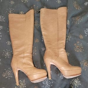 Dolco Vita Tan Leather Knee High Boots